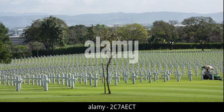 Manille, Philippines - 17 janvier 2017 : cimetière de guerre américain Banque D'Images