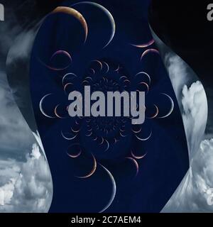 Fractale de planètes Banque D'Images