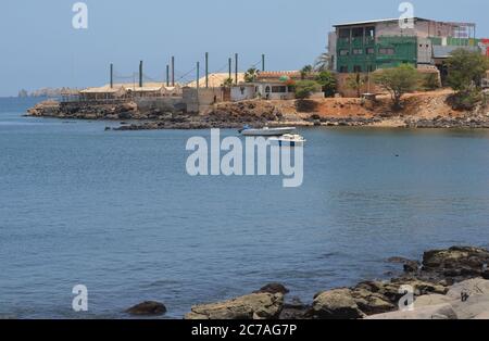 Baie de Soumbédioune, située à la pointe ouest de la péninsule de Dakar, Sénégal Banque D'Images