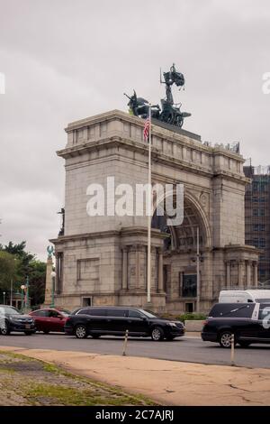 Brooklyn, New York City, NY, États-Unis - 23 juillet 2019 : l'arche commémorative des soldats et marins Banque D'Images