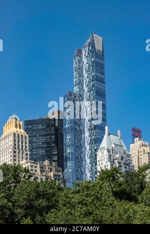 Central Park avec le New York City Midtown Skyline en arrière-plan, USA Banque D'Images