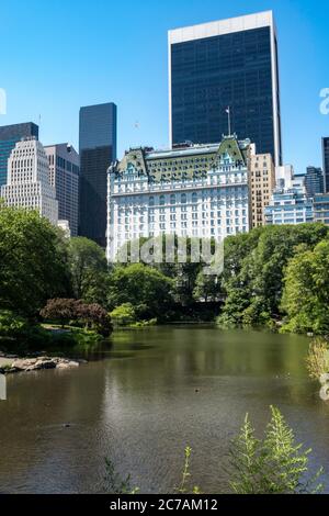 Central Park avec le New York City Midtown Skyline en arrière-plan, USA Banque D'Images
