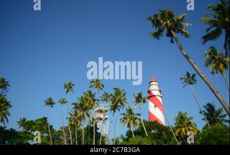 Thangassery Light House, Kolam, Kerala Banque D'Images