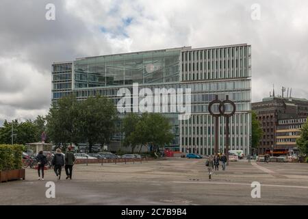 Bâtiment ZDF, deuxième télévision allemande Landesstudio Hamburg, Allemagne Banque D'Images