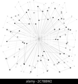 Technologie abstraite connexion lignes polygonales arrière-plan. Conception vectorielle Illustration de Vecteur