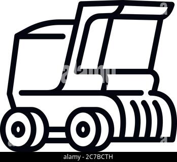 Icône de la récolteuse-hacheuse. Présenter l'icône vectorielle de la récolteuse-hacheuse pour la conception de sites Web isolés sur fond blanc Illustration de Vecteur