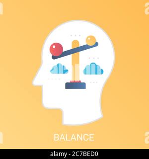Concept de balance vectorielle. Style moderne dégradé Illustration de Vecteur
