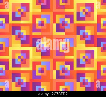 Couverture géométrique en mosaïque colorée. Motif dégradé moderne minimaliste et géométrique sans couture Illustration de Vecteur
