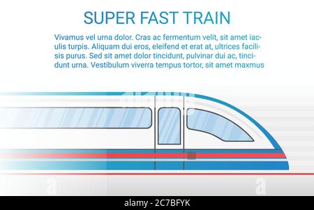 Illustration du vecteur de concept de train à grande vitesse Illustration de Vecteur