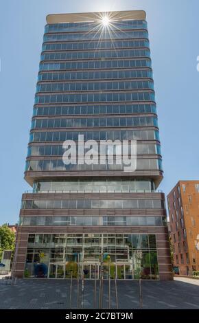 Astra Tower, immeuble de bureaux dans le quartier de St. Pauli à Hambourg, en Allemagne Banque D'Images