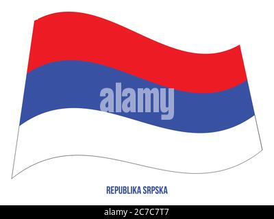 Republika Srpska Drapeaux Vector Illustration sur fond blanc. Republika Srpska drapeau national. Illustration de Vecteur