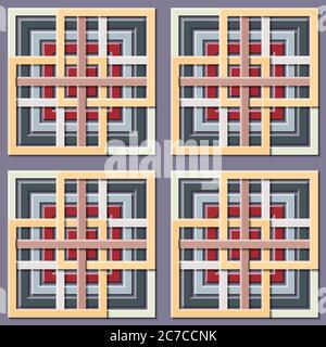 Fond géométrique moderne découpé en papier vectoriel. Illustration de Vecteur