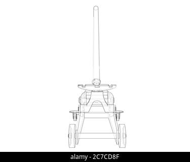 Outline Floor car Jack Banque D'Images