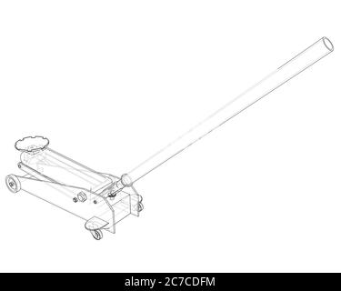 Outline Floor car Jack Banque D'Images