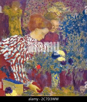 Femme dans une robe rayée, Edouard Vuillard, 1895, National Gallery of Art, Washington DC, USA, Amérique du Nord Banque D'Images