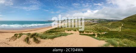 Plage de Woolacombe à North Devon, Royaume-Uni Banque D'Images