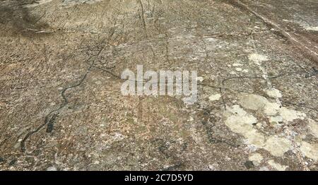 Pétroglyphes de la mer blanche à Zalavruga. Russie, Carélie, Zalavruga Banque D'Images