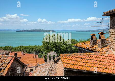 Passignano, Trasimeno, Ombrie, Italie, Europe Banque D'Images