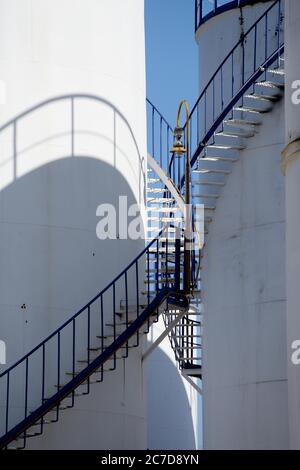 Raffinerie d'Aspropyrgos, Attica, Grèce. Banque D'Images