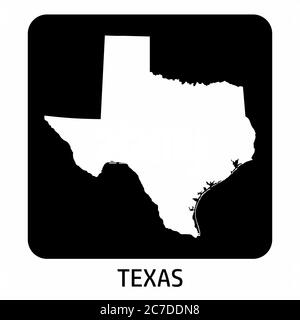 Icône de carte du Texas Illustration de Vecteur