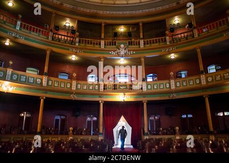 Théâtre national de Santa Ana, construit au début des années 1900, département de Santa Ana El Salvador Amérique centrale. Le Teatro de Santa Ana est un opulent Ren Banque D'Images