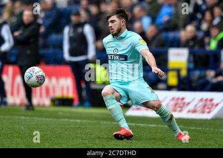 7 mars 2020, Deepdale, Preston, Angleterre; championnat Sky Bet, Preston North End et Queens Park Rangers : Ryan Manning (14) des Queens Park Rangers en action Banque D'Images