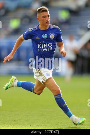 Luke Thomas de Leicester City pendant le match de la Premier League au King Power Stadium de Leicester. Banque D'Images