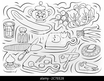 Illustration vectorielle Home Cooking. Illustration de Vecteur