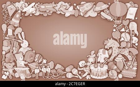 Dessin animé dessin mignon dessins jouets enfants illustration Illustration de Vecteur