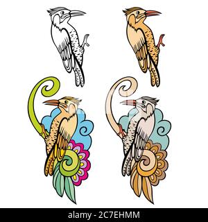 Ensemble d'oiseaux vectoriels dessinés à la main Illustration de Vecteur