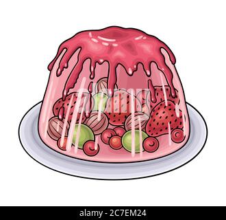 Illustration de la nourriture douce à motif de gribouillages vectoriels dessinés à la main Illustration de Vecteur