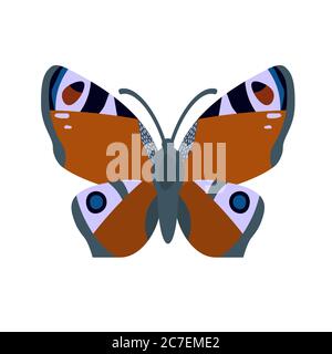 Illustration plate de papillon Peacock Illustration de Vecteur