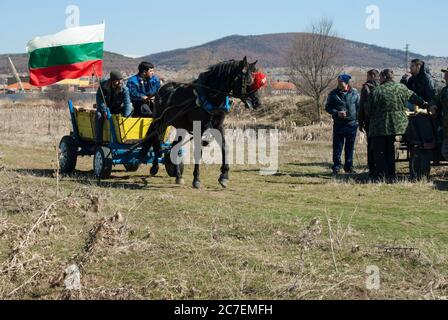 Pâques à cheval dans le village d'Aprilovo, Bulgarie Banque D'Images