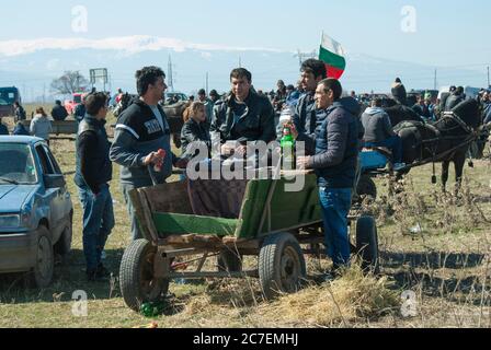 Pâques à cheval dans le village d'Aprilovo, Bulgarie Banque D'Images