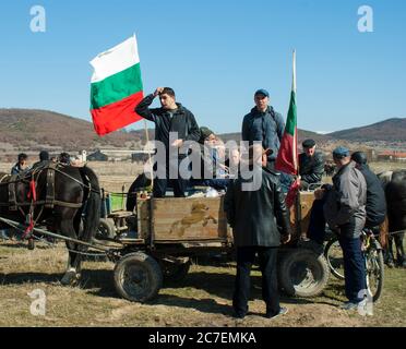 Pâques à cheval dans le village d'Aprilovo, Bulgarie Banque D'Images