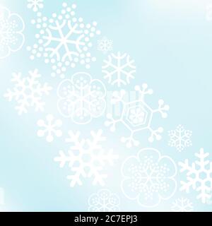 Arrière-plan vectoriel abstrait avec flocons de neige Illustration de Vecteur