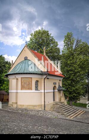 Kalwaria Zebrzydowska près de Cracovie, le deuxième centre de pèlerinage le plus important de Pologne et le site classé au patrimoine mondial de l'UNESCO dans la province de la petite Pologne. Banque D'Images