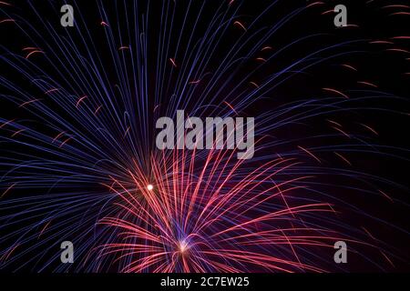 Feu d'artifice du 4 juillet, Temecula, Californie, États-Unis, Amérique du Nord Banque D'Images