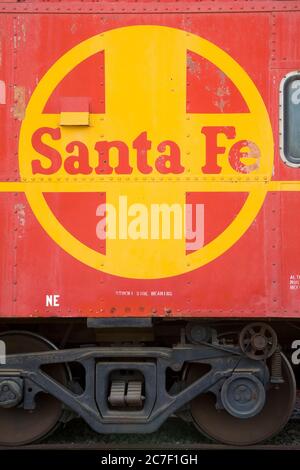 Caboose au musée du chemin de fer d'Orange Empire, Perris City, Californie, États-Unis, Amérique du Nord Banque D'Images