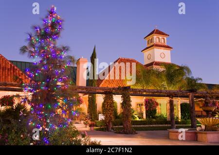 Noël à South Coast Winery, Temecula Valley, Riverside County, Californie, États-Unis, Amérique du Nord Banque D'Images