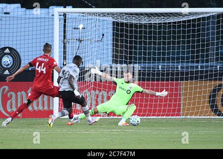 Orlando Floride, États-Unis. 16 juillet 2020. Montréal impact Forward Quioto, Romell #30 fait un but pendant le tournoi MLS is Back à ESPN Wild World of Sports à Orlando Florida le jeudi 16 juillet 2020. Crédit photo: Marty Jean-Louis crédit: Marty Jean-Louis/Alamy Live News Banque D'Images