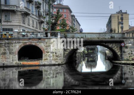 MILAN, ITALIE - 01 mai 2018 : les rues de la ville de Milan en Italie Banque D'Images