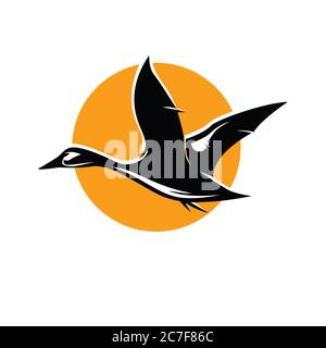 Logo pour vecteur de logo canard Banque D'Images