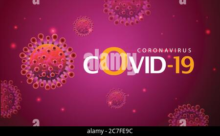 Pandémie nouvel emblème de l'éclosion du coronavirus covid-19 2019-nCoV. Logo Covid 19 isolé. Image vecteur pandémique symbole du coronavirus Illustration de Vecteur