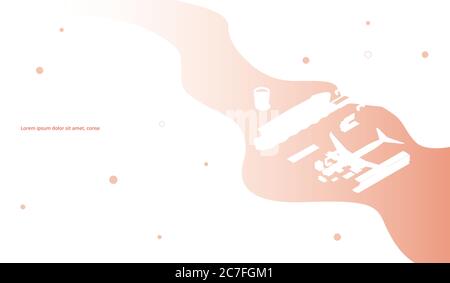 Tiers logistique service de transport navire camion avion campagne train pour le site Web accueil page d'accueil modèle d'atterrissage bannière avec isométrique Illustration de Vecteur