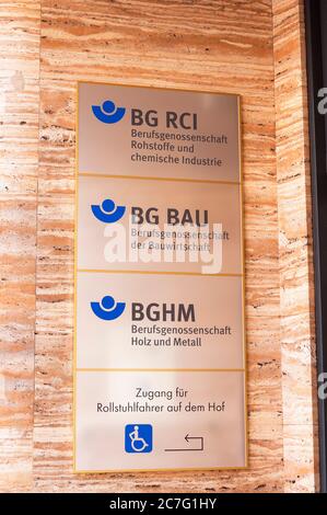 BG RCI, BG Bau, BGHM à Berlin, Allemagne Banque D'Images