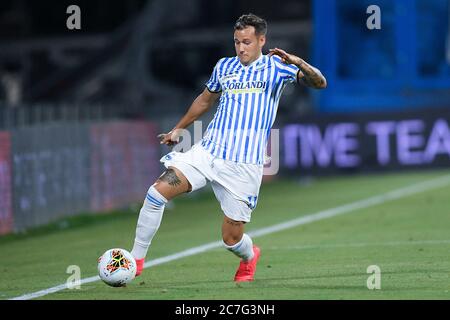 Ferrara, Italie. 16 juillet 2020. Alessandro Murgia de SPAL pendant la série UN match entre SPAL et FC Internazionale au Stadio Paolo Mazza, Ferrara, Italie, le 16 juillet 2020. Photo de Giuseppe Maffia. Crédit : UK Sports pics Ltd/Alay Live News Banque D'Images