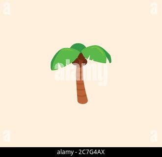 Illustration isolée du vecteur de l'arbre de paume. Icône Palm Tree Illustration de Vecteur