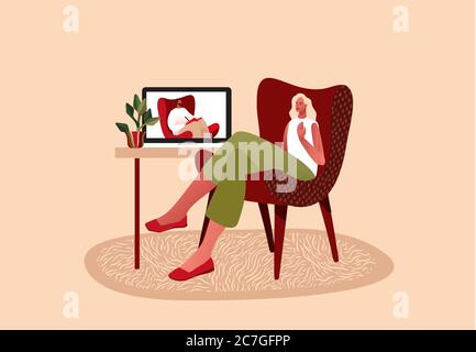 Illustration vectorielle plate. Santé mentale ou sspt Illustration de Vecteur