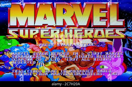 Marvel Super Heroes Sega Saturn Videogame usage editorial uniquement Photo Stock Alamy